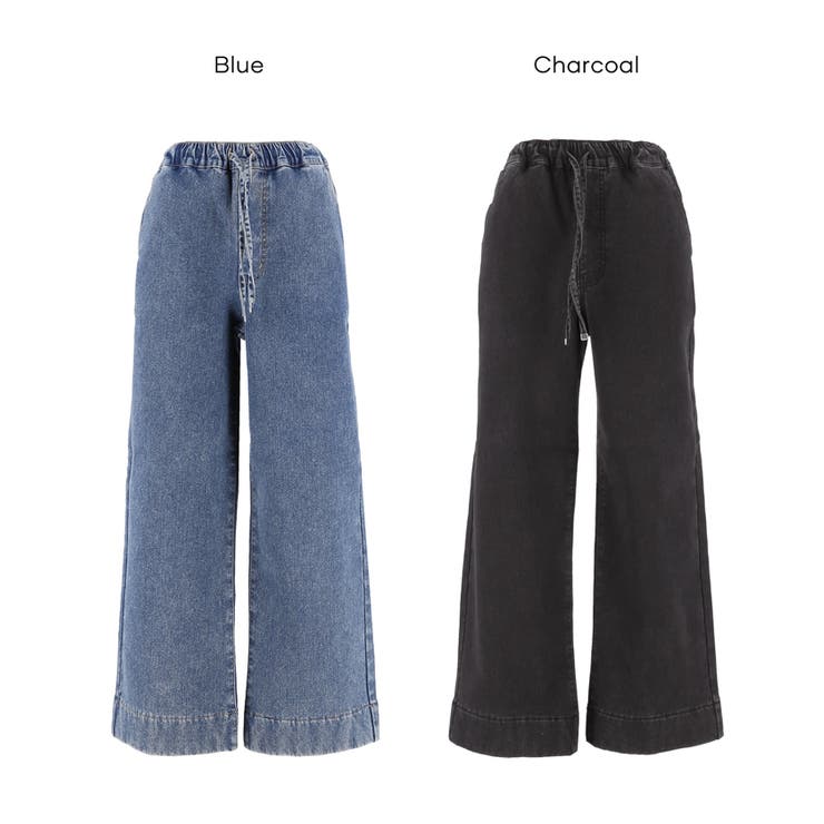 冬でも快適！裏起毛デニムイージーパンツ | coca | 詳細画像17 