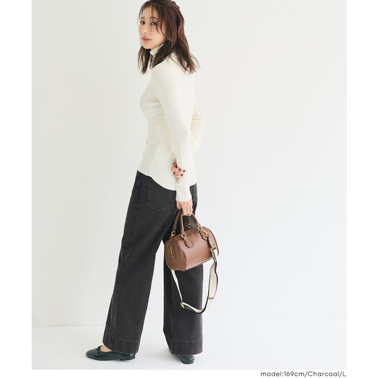 冬でも快適！裏起毛デニムイージーパンツ | coca | 詳細画像8 