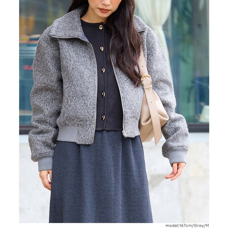 【洗える】カーリーボアブルゾン | coca | 詳細画像14 