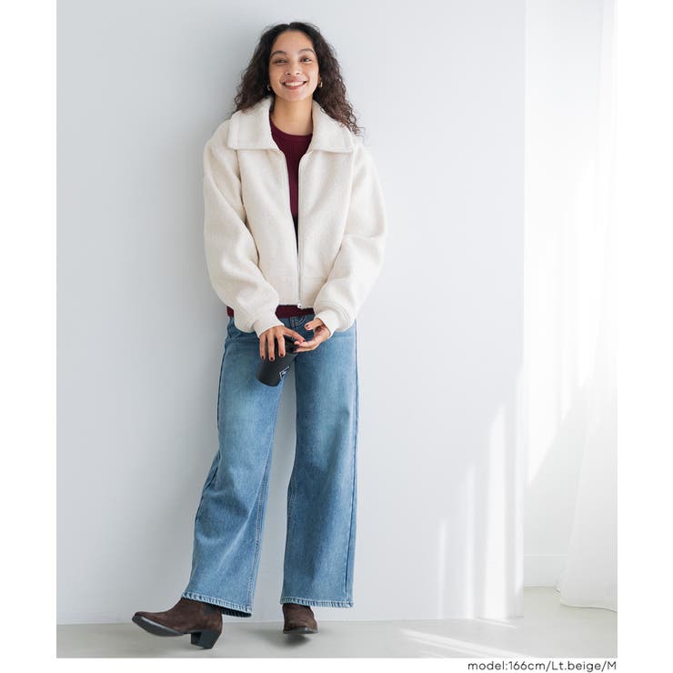 【洗える】カーリーボアブルゾン | coca | 詳細画像8 