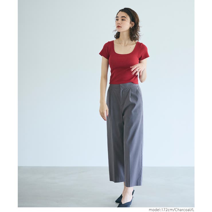 【ストレッチ】クロップド丈スラックス | coca | 詳細画像5 