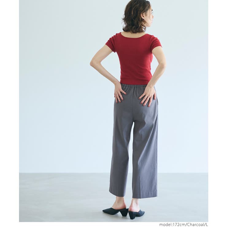 【ストレッチ】クロップド丈スラックス | coca | 詳細画像7 