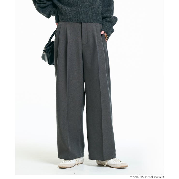 【DAILY WARM】裏起毛ワイドスラックス | coca | 詳細画像13 