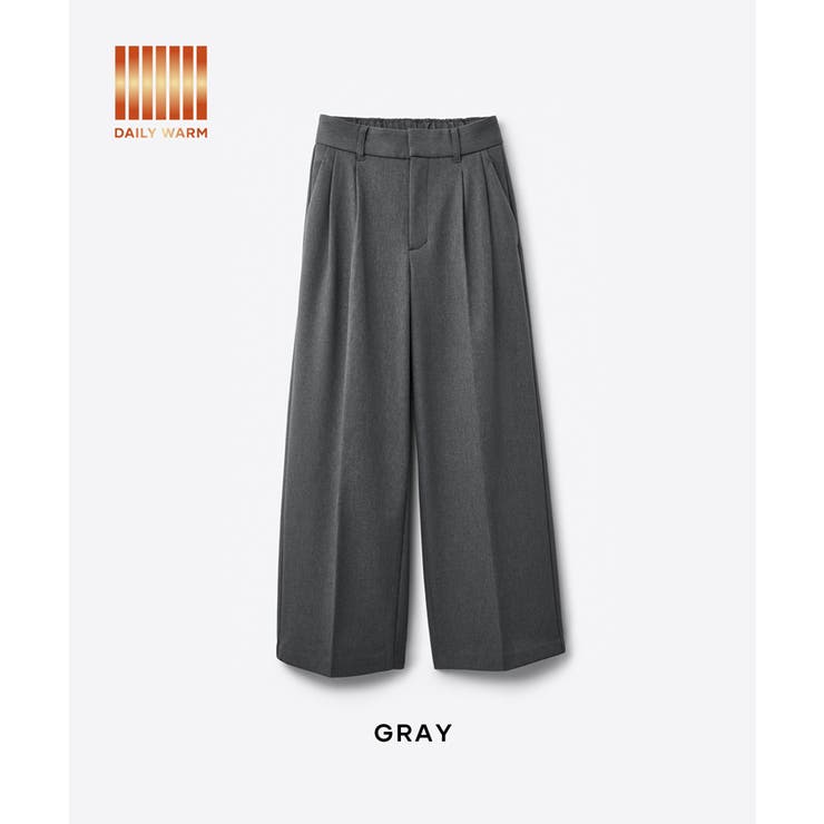 【DAILY WARM】裏起毛ワイドスラックス | coca | 詳細画像4 