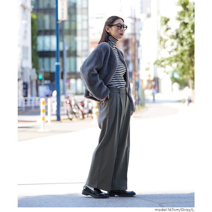 【DAILY WARM】裏起毛ワイドスラックス | coca | 詳細画像9 