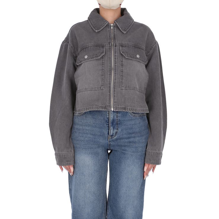 コンパクトに決まる、デニムジップジャケット | coca | 詳細画像4 