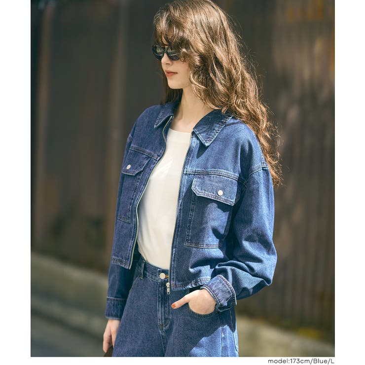 コンパクトに決まる、デニムジップジャケット | coca | 詳細画像10 