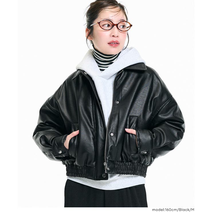 中綿フェイクレザージャケット[品番：PA000017673]｜coca（コカ）の