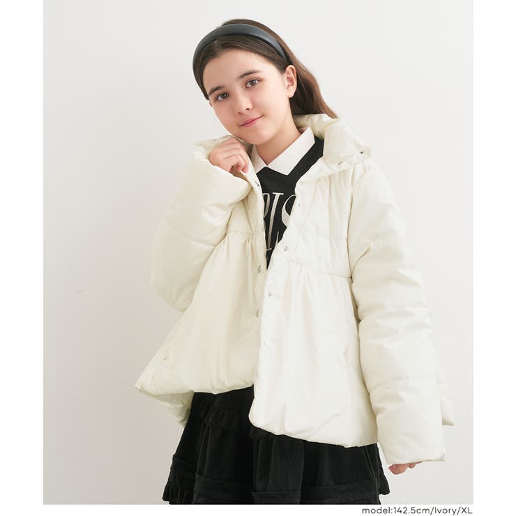 親子お揃いウォッシャブル 中綿スタンドカラーフレアブルゾン | coca | 詳細画像11 