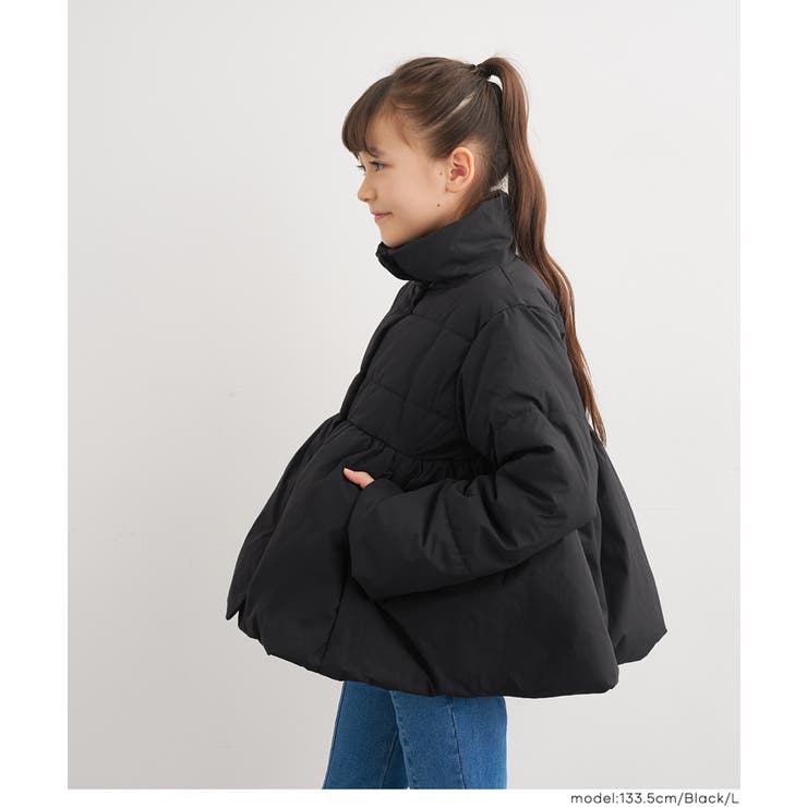 親子お揃いウォッシャブル 中綿スタンドカラーフレアブルゾン | coca | 詳細画像4 