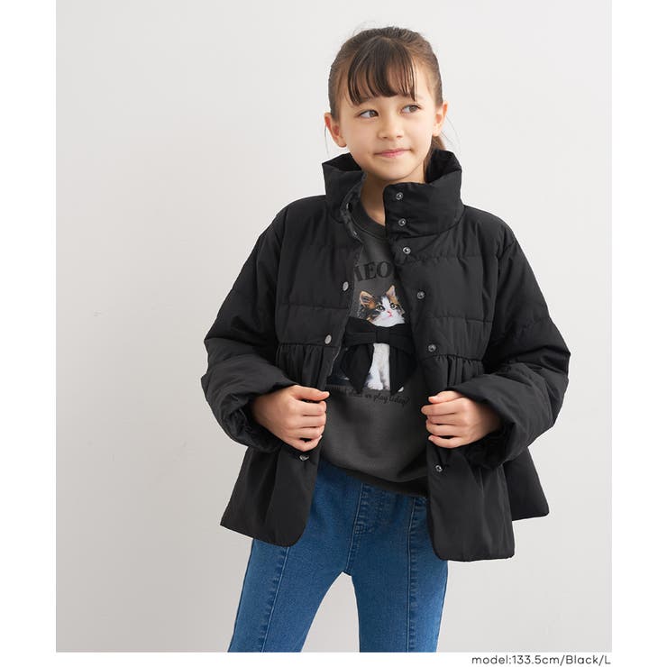 親子お揃いウォッシャブル 中綿スタンドカラーフレアブルゾン | coca | 詳細画像6 