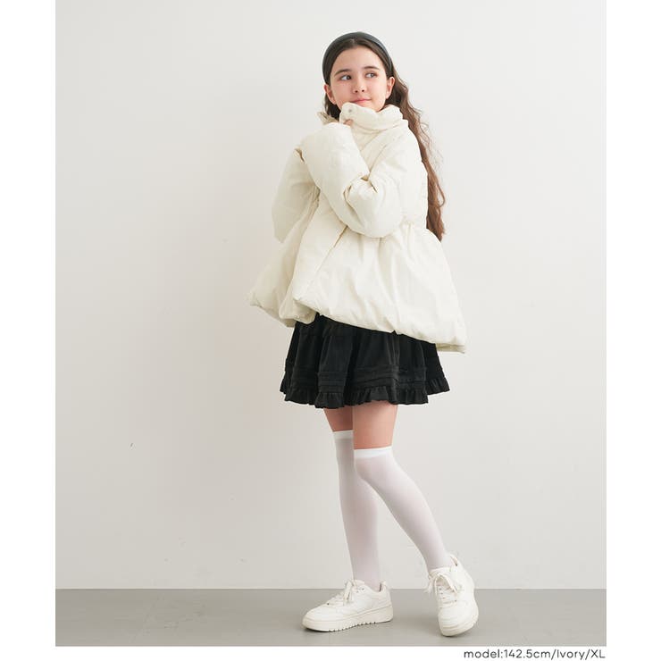 親子お揃いウォッシャブル 中綿スタンドカラーフレアブルゾン | coca | 詳細画像9 