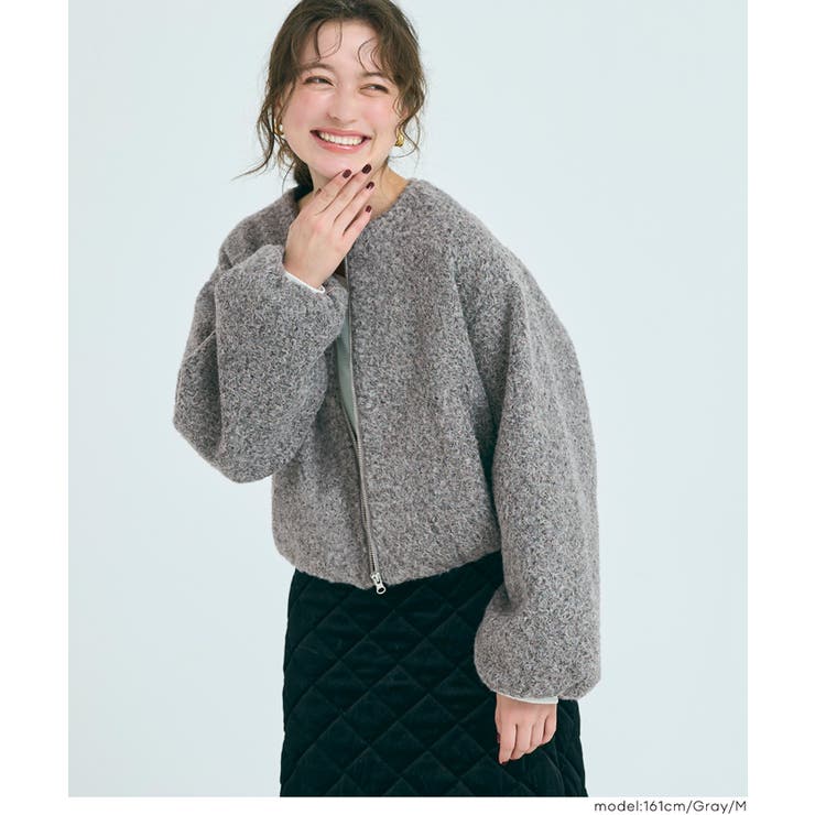 もこもこ感が愛らしい、カーリーボアブルゾン | coca | 詳細画像17 