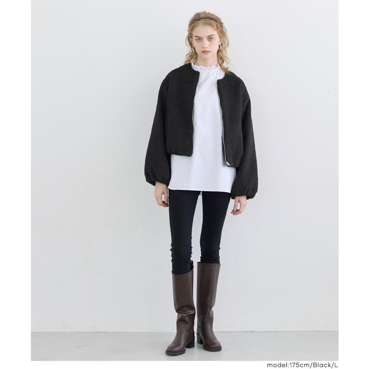 もこもこ感が愛らしい、カーリーボアブルゾン | coca | 詳細画像8 