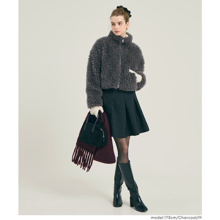 フェイクファーショートジャケット | coca | 詳細画像18 