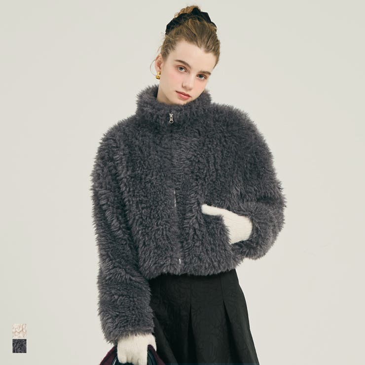 フェイクファーショートジャケット | coca | 詳細画像1 