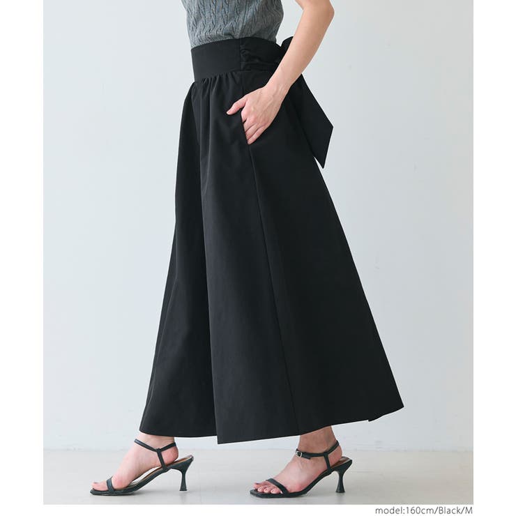 PRADA フレアロングスカート ポリエステル 40 PRADA（プラダ）ロング・マキシ丈スカート 黒 サイズ:40(M位