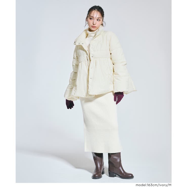 【洗える】中綿スタンドカラーフレアブルゾン | coca | 詳細画像10 