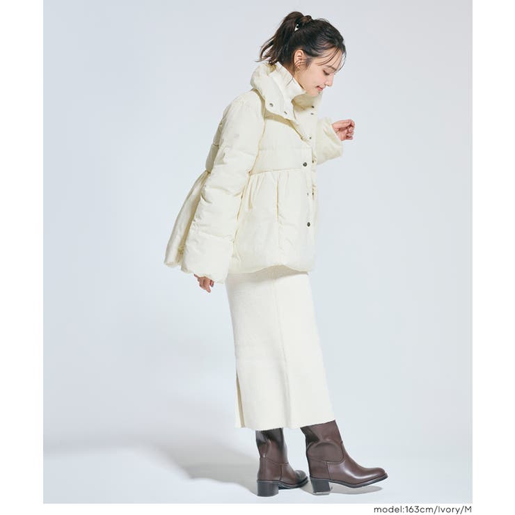 【洗える】中綿スタンドカラーフレアブルゾン | coca | 詳細画像12 