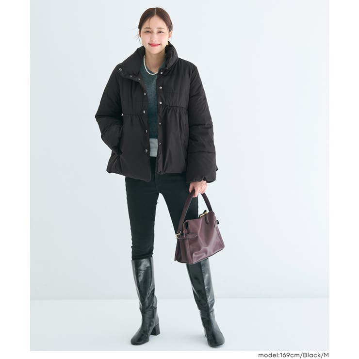 【洗える】中綿スタンドカラーフレアブルゾン | coca | 詳細画像5 