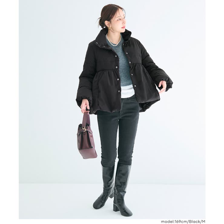 【洗える】中綿スタンドカラーフレアブルゾン | coca | 詳細画像7 