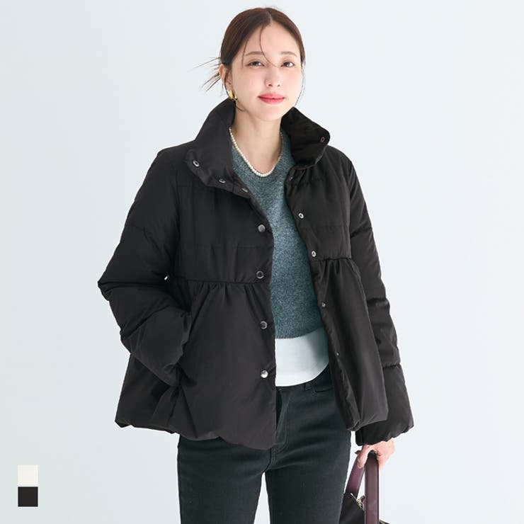 【洗える】中綿スタンドカラーフレアブルゾン | coca | 詳細画像1 