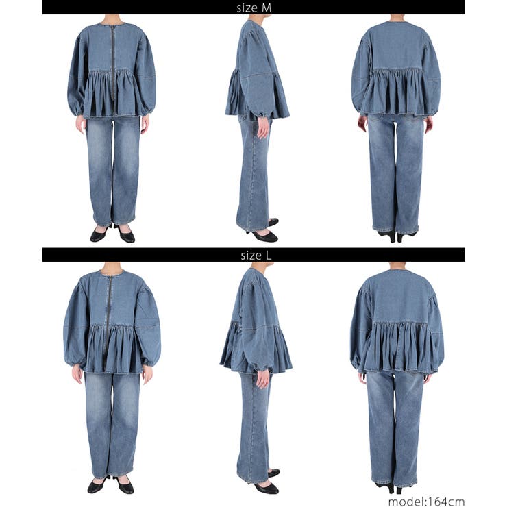 デニムギャザーアウター レディース | coca | 詳細画像19 