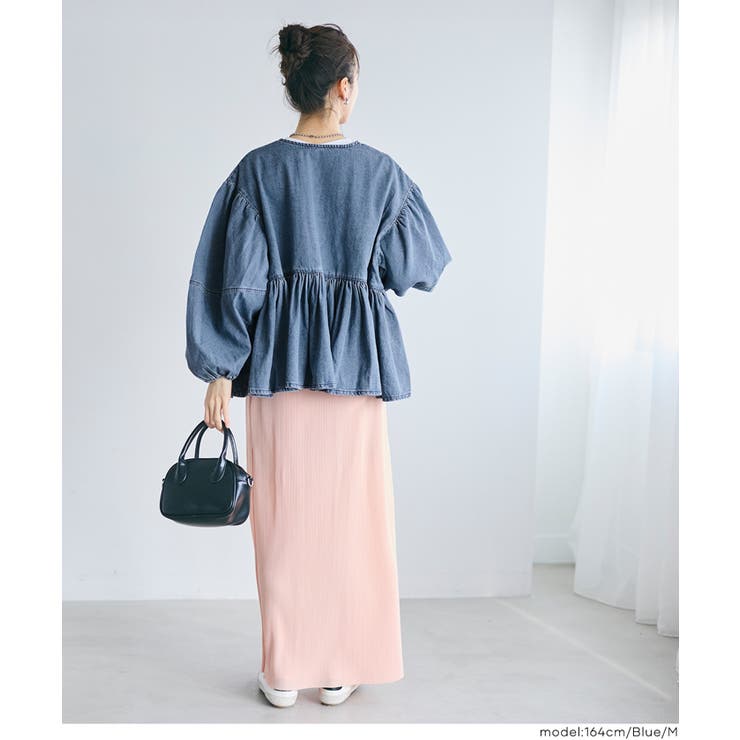 デニムギャザーアウター レディース | coca | 詳細画像9 