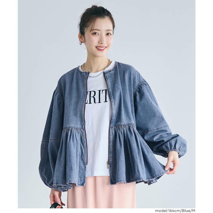 デニムギャザーアウター レディース | coca | 詳細画像10 