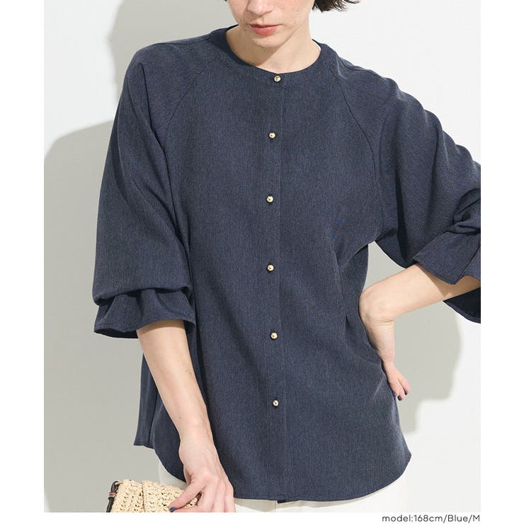 デニムライク金ボタンブラウス レディース | coca | 詳細画像11 