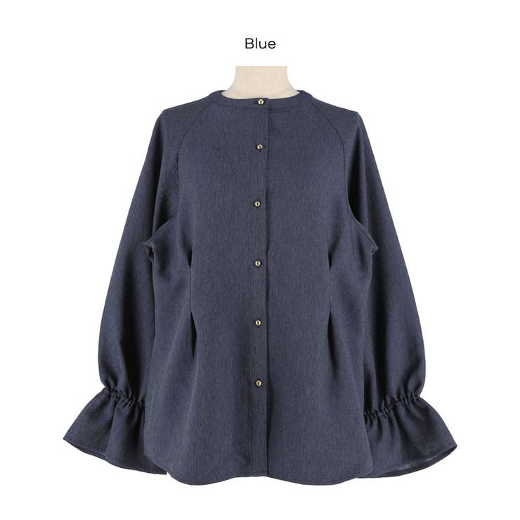 デニムライク金ボタンブラウス レディース | coca | 詳細画像15 