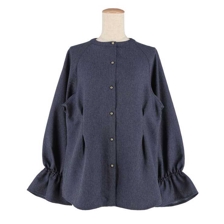 デニムライク金ボタンブラウス レディース | coca | 詳細画像2 