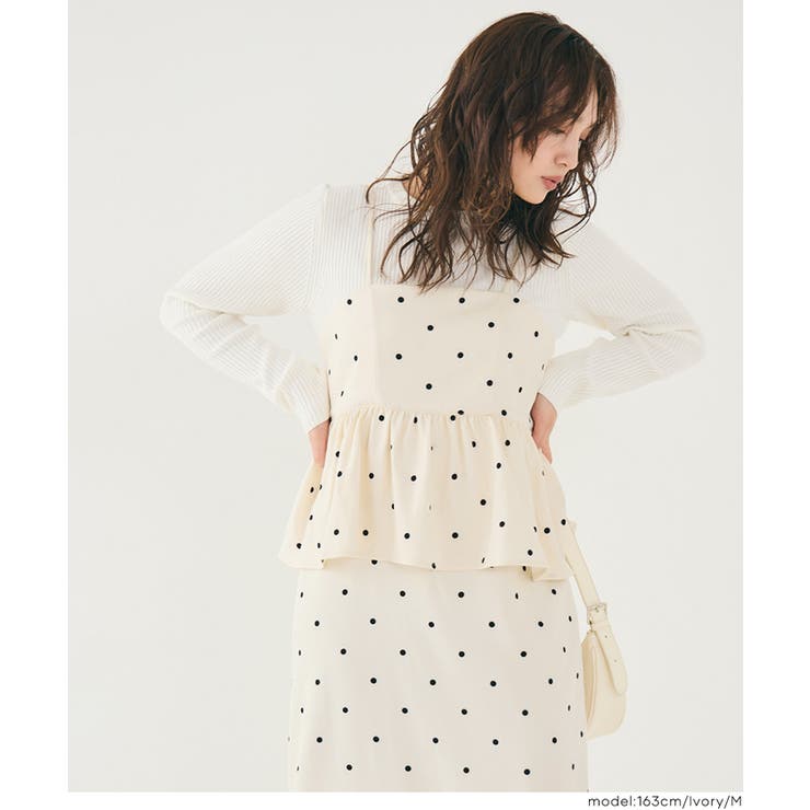 ドットペプラムワンピース | coca | 詳細画像14 