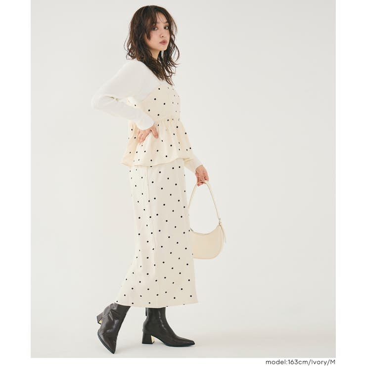 ドットペプラムワンピース | coca | 詳細画像19 