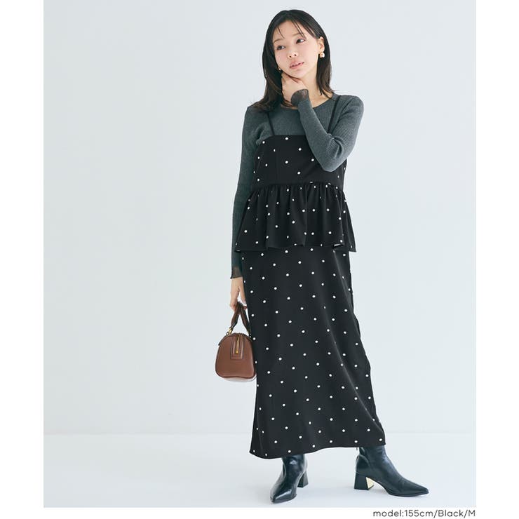 ドットペプラムワンピース | coca | 詳細画像8 