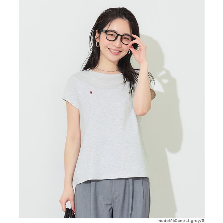 刺繍入り半袖クルーネックトップス | coca | 詳細画像13 