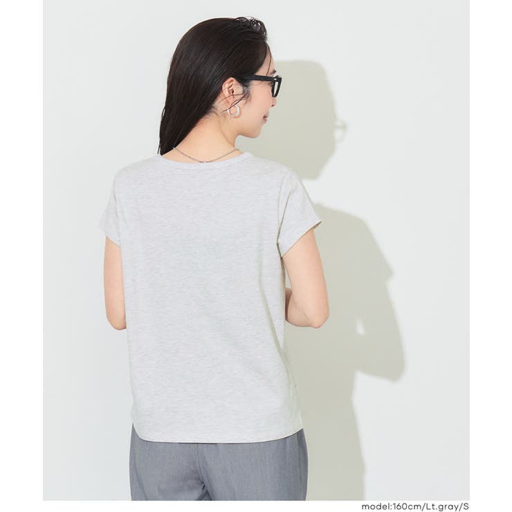 刺繍入り半袖クルーネックトップス | coca | 詳細画像15 