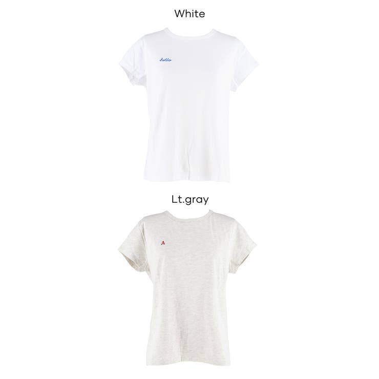 刺繍入り半袖クルーネックトップス | coca | 詳細画像18 