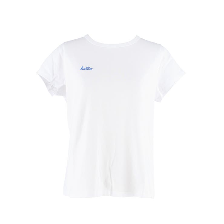 刺繍入り半袖クルーネックトップス | coca | 詳細画像2 