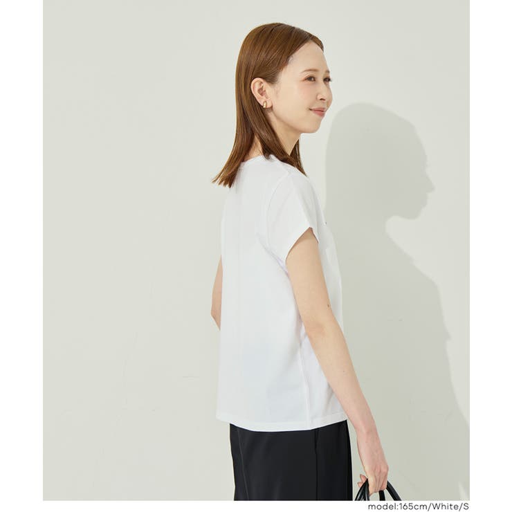 刺繍入り半袖クルーネックトップス | coca | 詳細画像5 