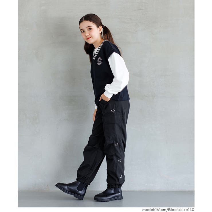 ハート刺繍ジョガーパンツ キッズ | coca | 詳細画像11