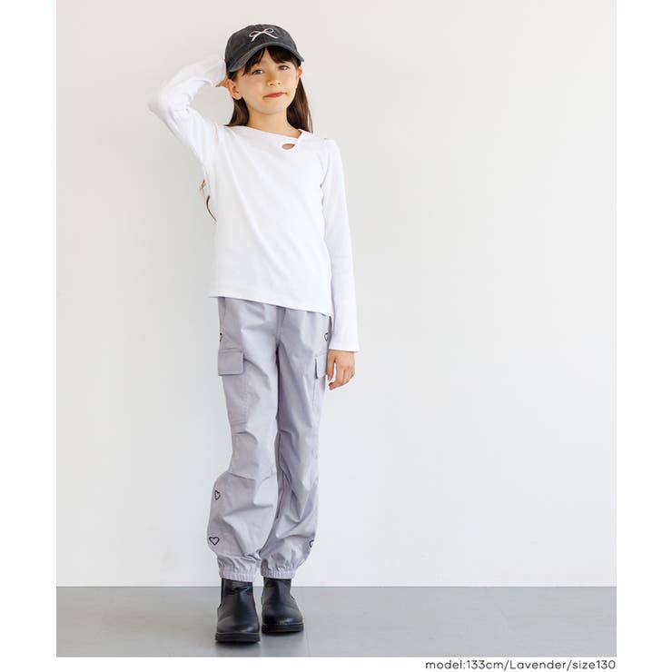 ハート刺繍ジョガーパンツ キッズ | coca | 詳細画像2