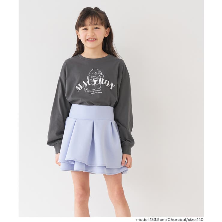 ［Charcoal］ | イラストプリントロングTシャツ | coca