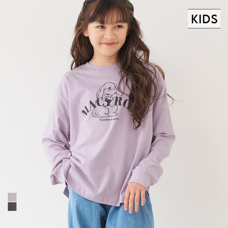 イラストプリントロングTシャツ | coca | 詳細画像1 