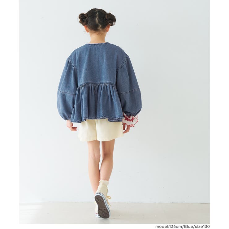 親子お揃いデニムギャザーアウター キッズ | coca | 詳細画像4 