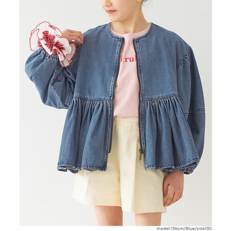 親子お揃いデニムギャザーアウター キッズ | coca | 詳細画像5 