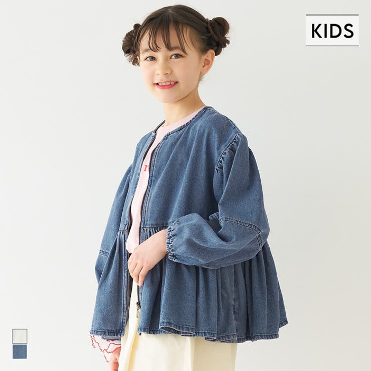 親子お揃いデニムギャザーアウター キッズ | coca | 詳細画像1 