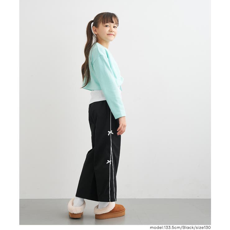 裏微起毛サイドラインリボンパンツ | coca | 詳細画像11 