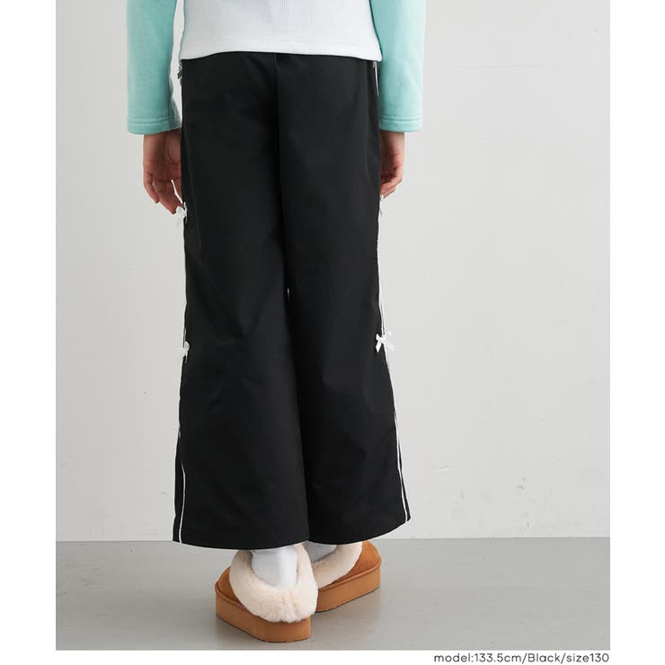 裏微起毛サイドラインリボンパンツ | coca | 詳細画像9 