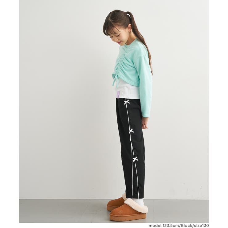 裏微起毛サイドラインリボンパンツ | coca | 詳細画像10 